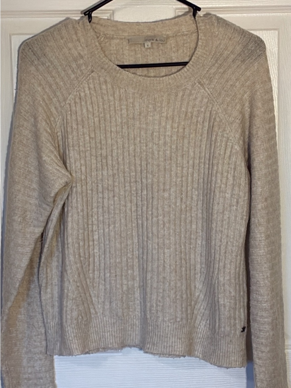 Monk and Lou Cozy Ribbed Crewneck Sweater - Cream